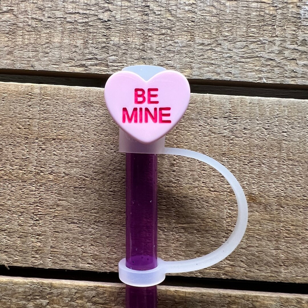 Candy Heart Straw Cap Topper 4 Colors to Choose From - Etsy | Etsy (US)