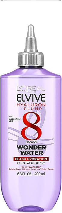 L'Oreal Paris Elvive Hyaluron Plump Flash Hydration Wonder Water Hair Rinse, 8 Second Hydrating H... | Amazon (US)