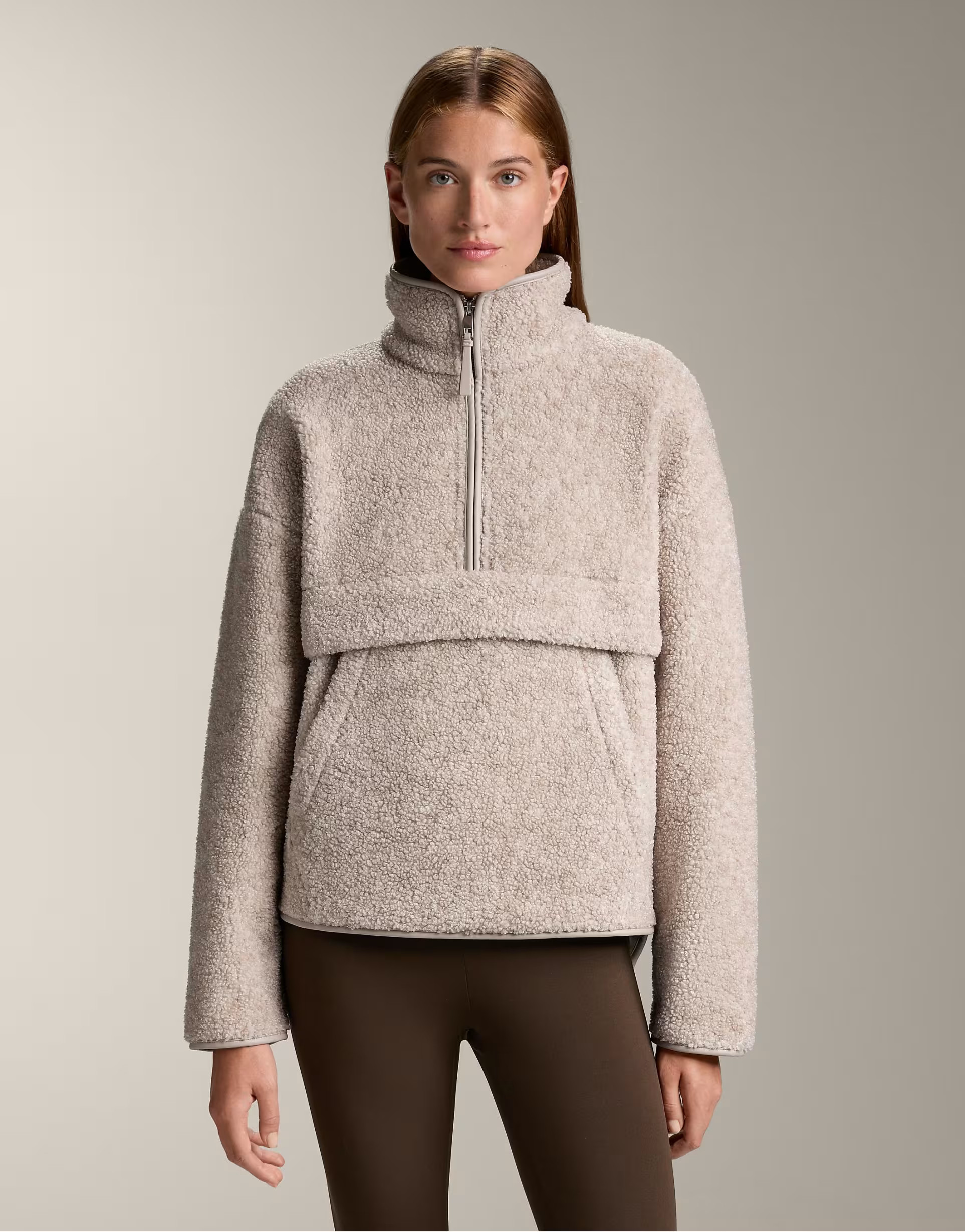 OYSHO Fleece sweatshirt with front pocket in grey | ASOS (Global)