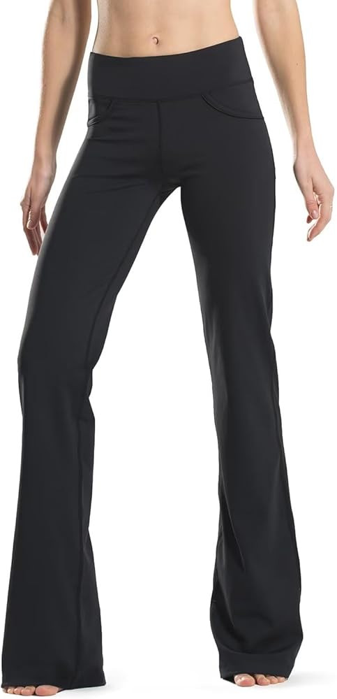 Safort 28" 30" 32" 34" Inseam Regular Tall Bootcut Yoga Pants Flared Leg Dress Pants with Pockets... | Amazon (US)