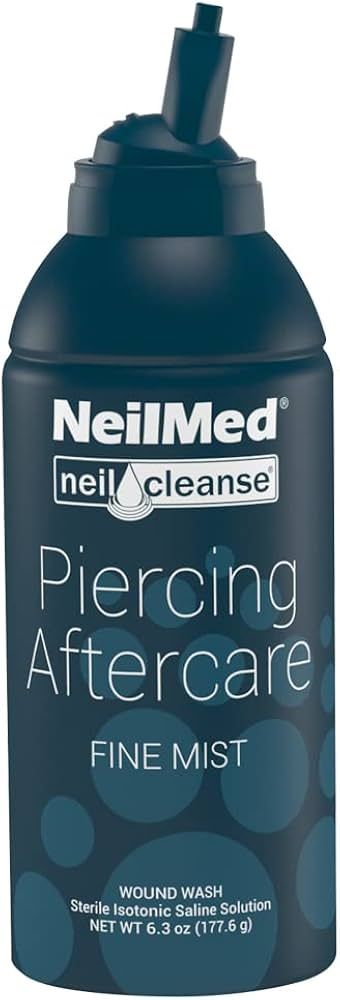 NeilMed NeilCleanse Piercing Aftercare, Fine Mist, 6.3 Fluid Ounce | Amazon (US)