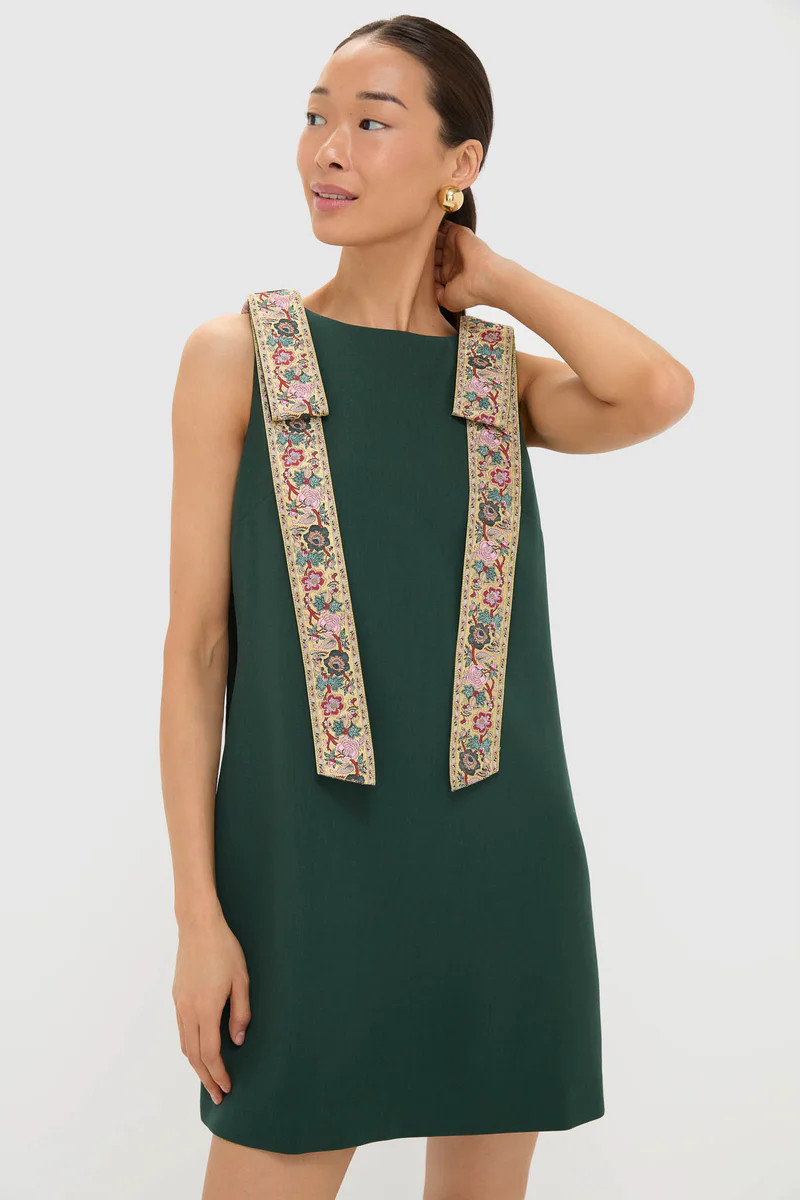 Garden Scrollwork Jacquard Bow Rosie Dress | Tuckernuck (US)