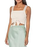BCBGMAXAZRIA Women's Sash Tie Crop Top, Bare Pink, XXS | Amazon (US)