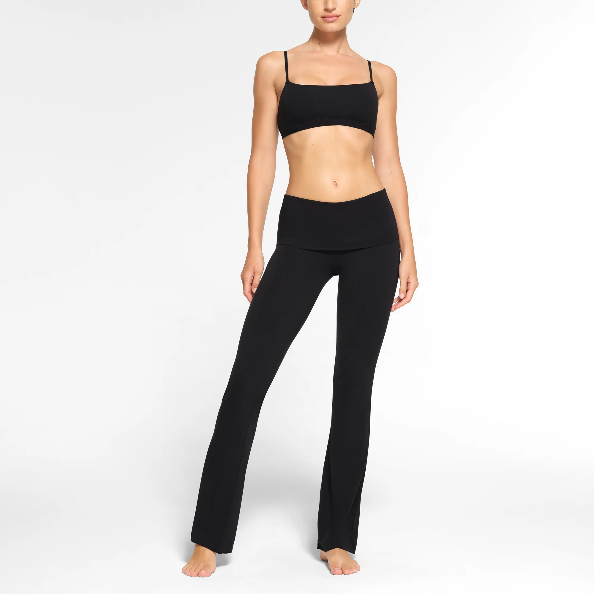 SKIMS Foldover Pant | Black | XS | Cotton Jersey | SKIMS (US)