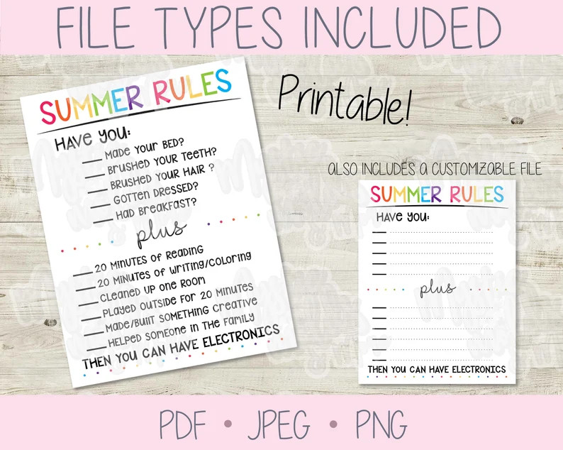 Summer Rules Printable - Etsy | Etsy (US)
