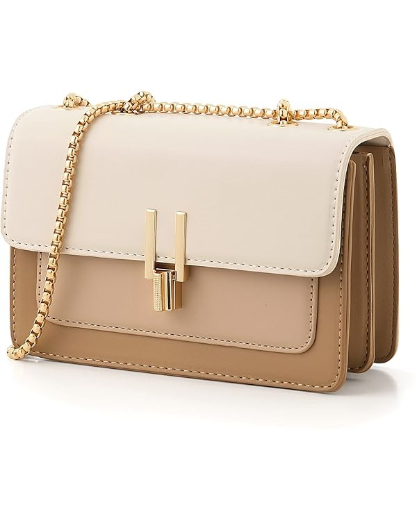 Color-Block Crossbody Bags for Women Leather Cross Body Purses Cute Designer Handbags Shoulder Ba... | Amazon (US)