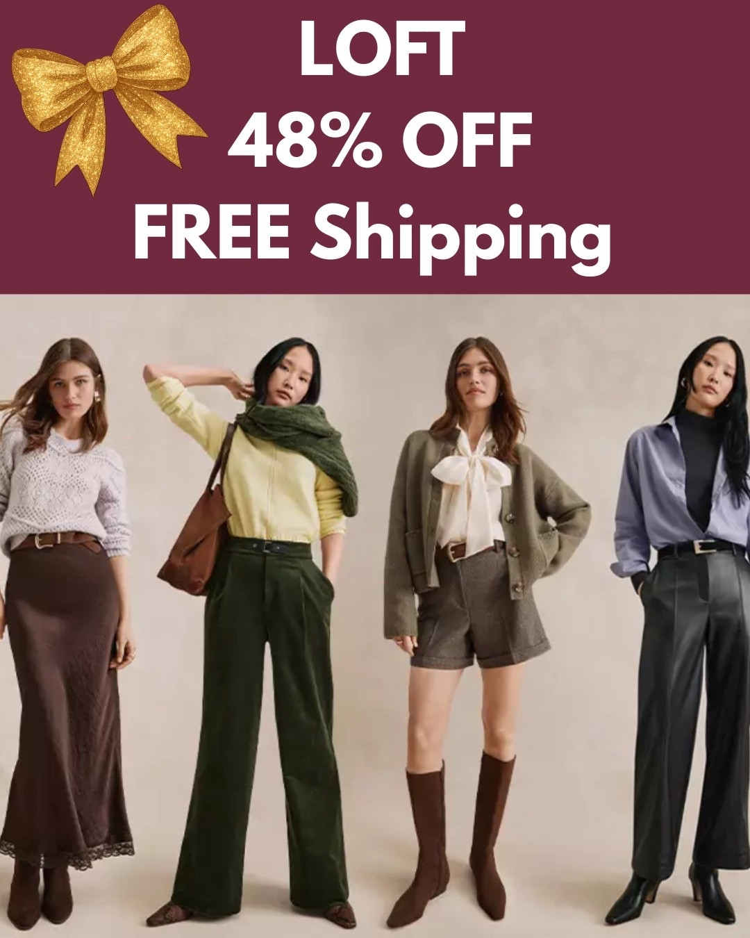 SALE at LOFT ‼️ SAVE 48% OFF + FREE SHIPPING  🛍️  Click any product photo to Shop + SAVE!! Would be so appreciated 😍 

Workwear - Date Night - Office Outfit - Seasonal- Shoe Crush - Resort Wear - Dress - Dinner Date 
- Travel - Boots - Cowboy 🤠 Western Wear - Business Casual- Lounge Sets - Pajamas- - Jackets - Denim Dress - Wedding Guest Dress - Holiday Outfit - Gift Guide - Loft - SALE ALERT 

Follow my LTK @fashionistanyc on the @shop.LTK app to view this post and get my exclusive app-only content!

#liketkit #LTKgrwm #LTKdayinmylife #LTKootd #LTKTravel #LTKSaleAlert #LTKWorkwear #LTKPetite #LTKSeasonal
@shop.ltk
https://liketk.it/5OCHG