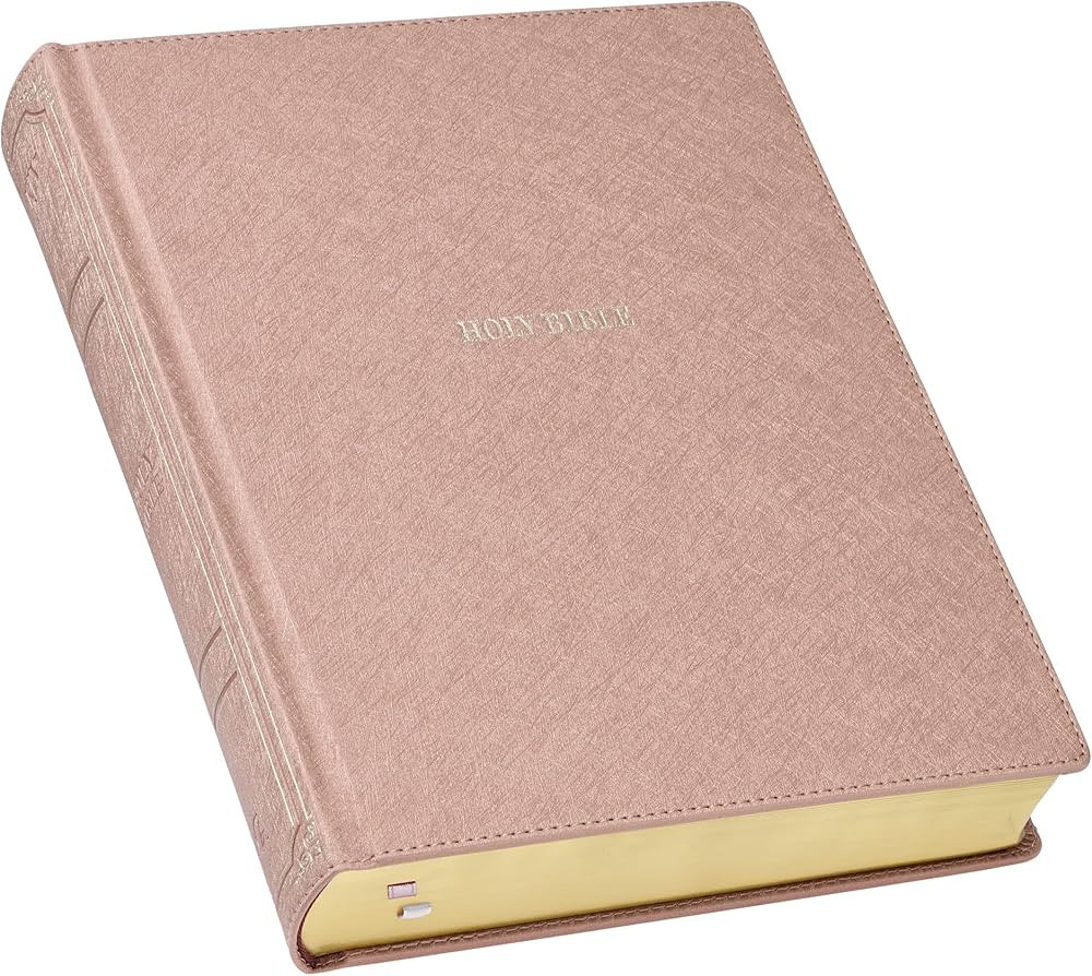 KJV Holy Bible, Large Print Note-taking Bible, Faux Leather Hardcover - King James Version, Rose ... | Amazon (US)
