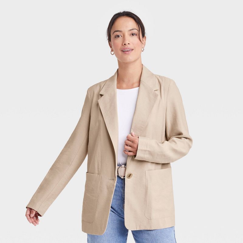 Women's Drapey Twill Blazer - A New Day™ | Target