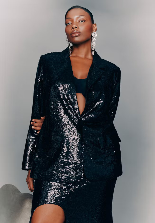 Boxy Sequin Blazer | Eloquii
