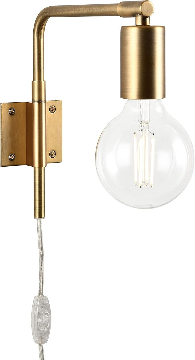 Linea di Liara Povani Set of 2 Wall Sconce Modern Brass Plug in Wall Sconces Lighting Fixtures Be... | Amazon (US)