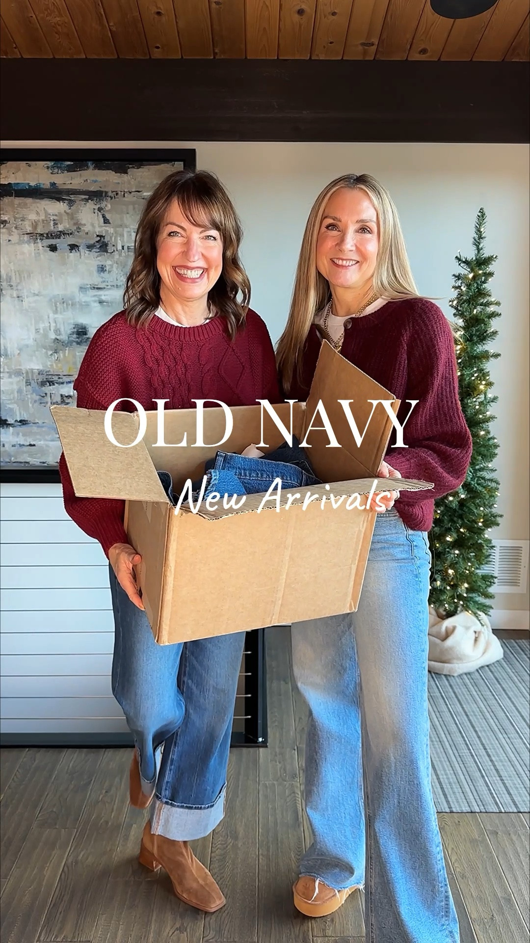 New year, fresh style✨ Have you been to @oldnavy lately?? It’s become our go-to for affordable trends like ruffle front blouses, barn jackets, faux fur, and cool jeans!

We’re both 5’6” and wear size xs/small in tops and 2/4 in jeans  

#LTKSaleAlert #LTKOver40 #LTKFindsUnder50
