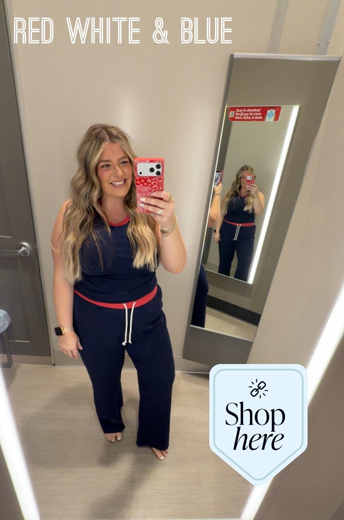 Memorial weekend ready with all the red, white, and blue currently at @Target 🎯 the matching sets are sooo good right now! What are you shopping for?? 
#redwhiteblue #memorialoutfits #4thofjuly #outfitideas #matchingsets #target #targetfinds

#LTKootd #LTKU