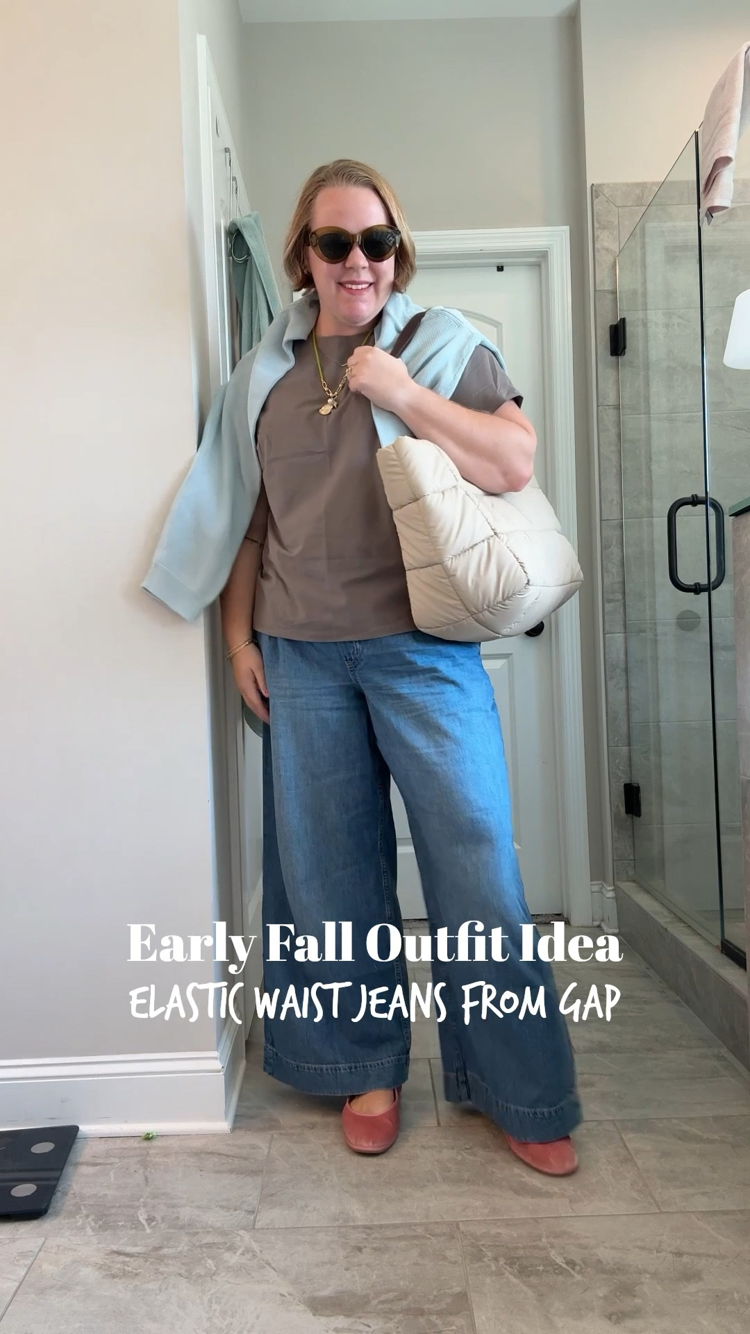 These elastic waist jeans from Gap will be your new favorite! Wearing an XL. 

#LTKMidsize #LTKFindsUnder100 #LTKStyleTip