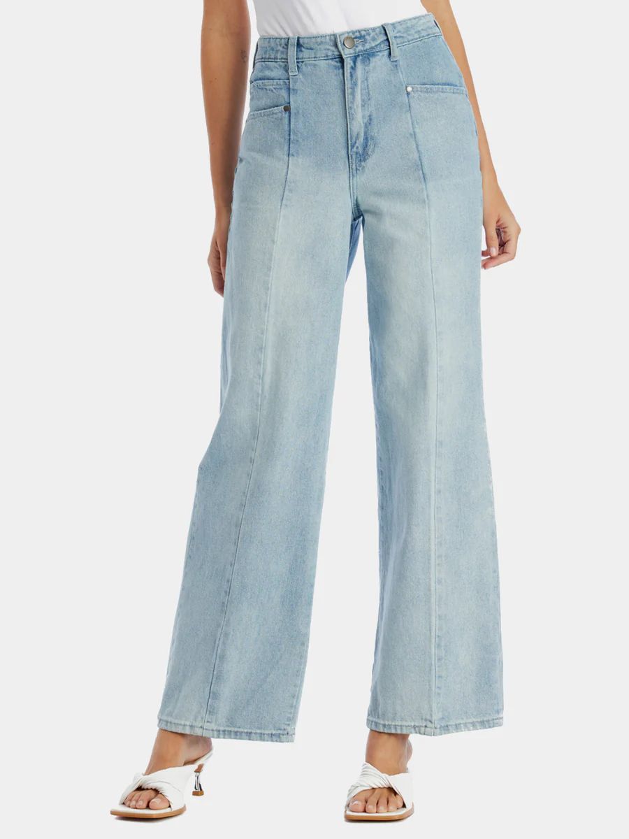 High Rise Seam Wide Leg Jeans | Lord & Taylor