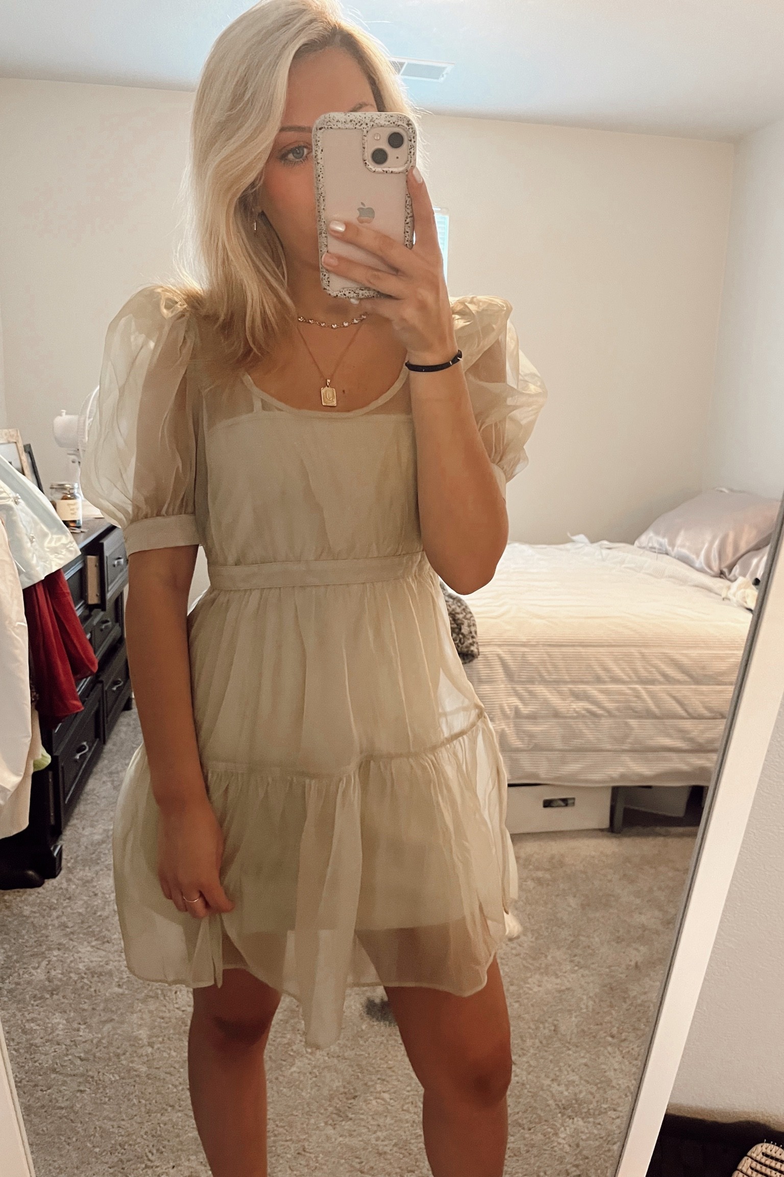 LOVE this mini green puff sleeve dress! Link to where I purchased below! 

https://www.bhfo.com/products/danielle-bernstein-womens-ruffled-mini-dress?variant=39316583874730%7C40266576822442%7C39987381534890%7C40986441941162



#LTKSeasonal #LTKwedding #LTKsalealert
