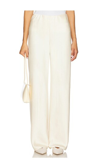 Vince Fluid Bias Pant in Cream. - size XL | Revolve Clothing (Global)