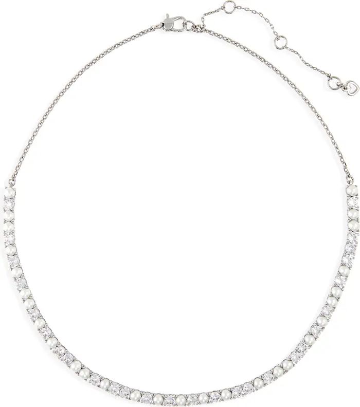 shimmy pavé cubic zirconia tennis necklace | Nordstrom
