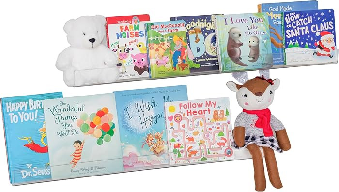 Rebecca Luxurious Acrylic Floating Shelves for Wall - 2 Pack of 16" x 2" x 4" - 5mm Thick Clear B... | Amazon (US)