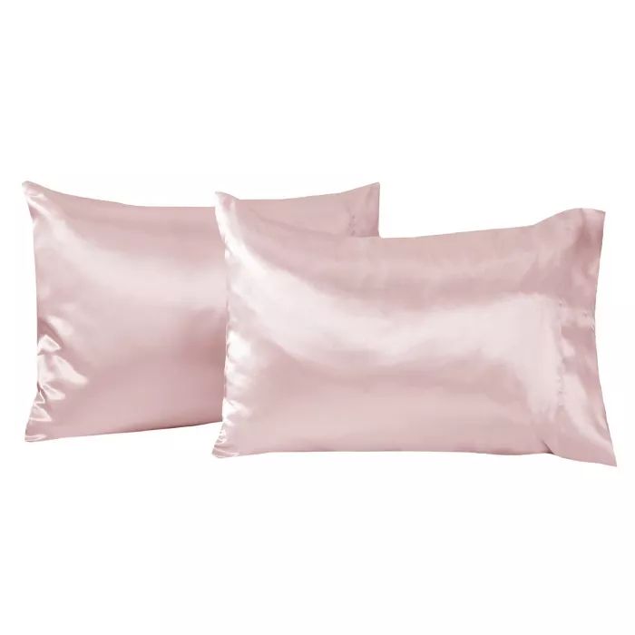 Great Bay Home 2 Pack Microfiber Satin Weave Pillowcases | Target