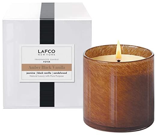 LAFCO NEW YORK – Signature Scented Candle in Foyer Amber Black Vanilla with Hints of Jasmine, B... | Amazon (US)