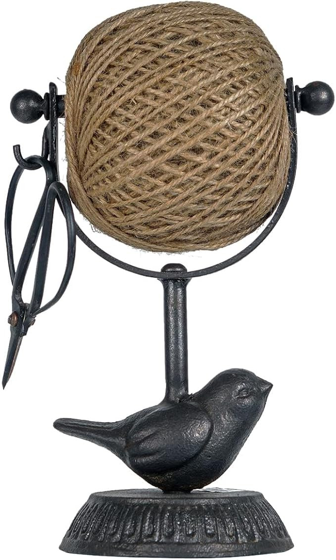 SOFFEE DESIGN Cast Iron Jute Twine Spool with Scissors Holder Set Vintage Style for Garden Farmho... | Amazon (CA)