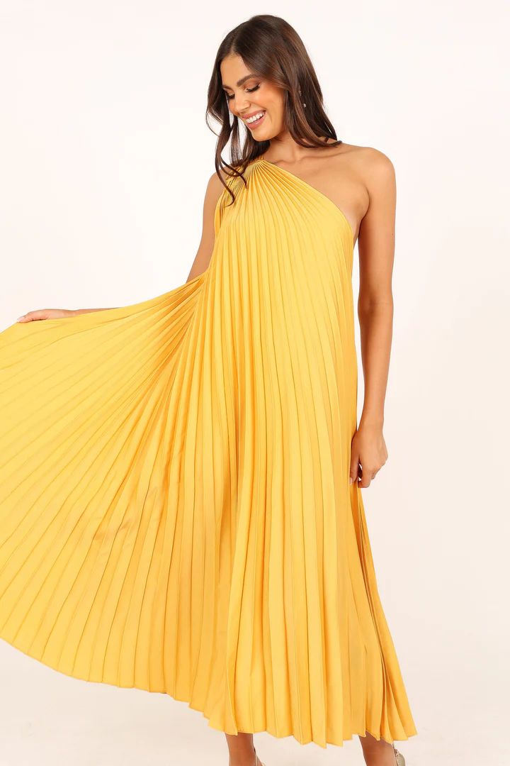 Cali One Shoulder Midi Dress - Saffron | Petal & Pup (US)