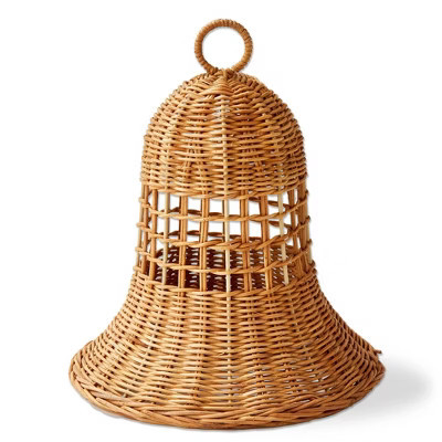 TAG Large Rattan Bell Decor Decorative Sculpture for Holiday and Christmas Natural Home Accent 10x10x12 Inches | Target