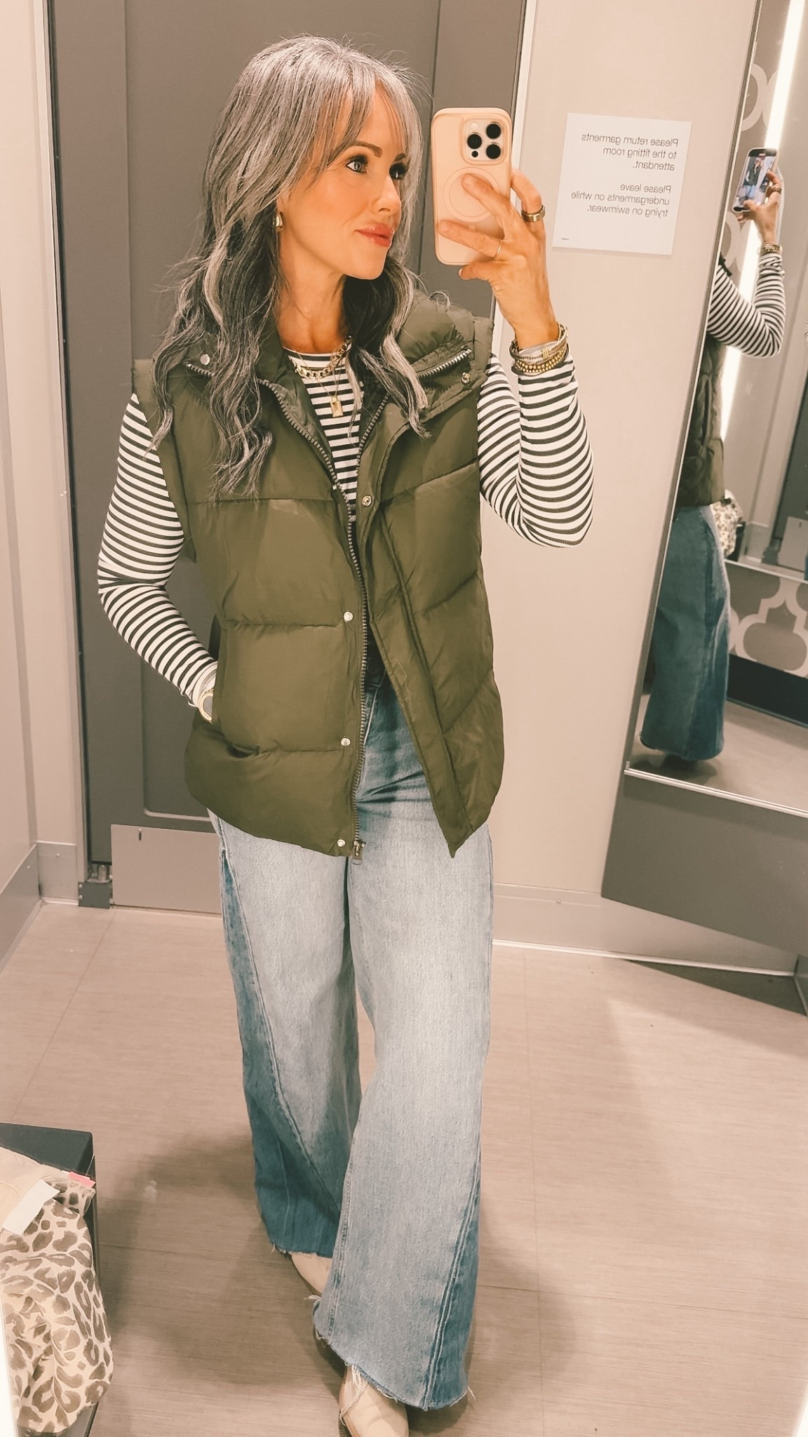 Couldn’t link exact jeans, linked similar. 
Vest tts, tip tts in a small, couldn’t link exact shoes
#oufitidea #winteroutfit #fashionover40 

#LTKOver40 #LTKootd #LTKmomlife