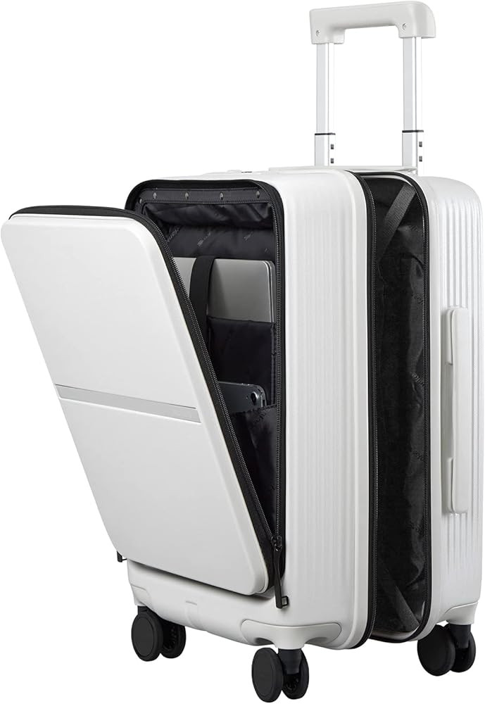 Hanke 20 Inch Carry On Luggage Airline Approved Hard Shell Suitcases with Wheels & Front Pocket T... | Amazon (CA)