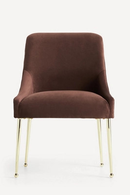 Elowen Performance Velvet Dining Chair | Anthropologie (US)