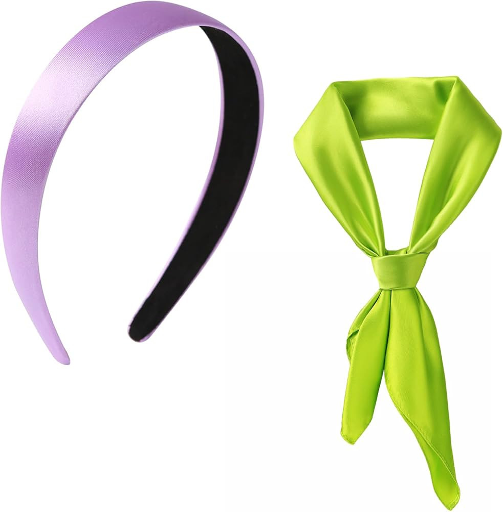 Purple Headband and Green Scarf for Women Halloween Costume Accessories for Daphne | Amazon (US)