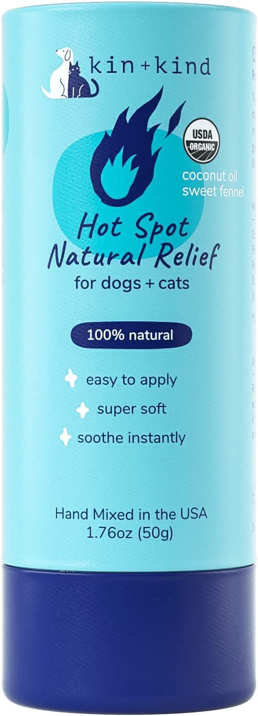 kin+kind Hot Spot Treatment for Dogs & Cats- Itch Relief, Skin Soother and Healing Balm - Coconut... | Amazon (US)