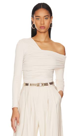 Gathered Top in Blanched Almond | Revolve Clothing (Global)