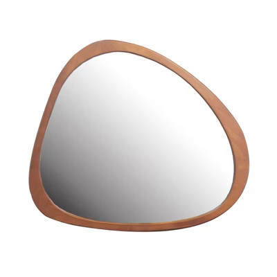 Solid Wood Mirror 45 Inch Asymmetrical Wall Mirror Wooden Framed Mirror Large Size Dressing Mirror | Target