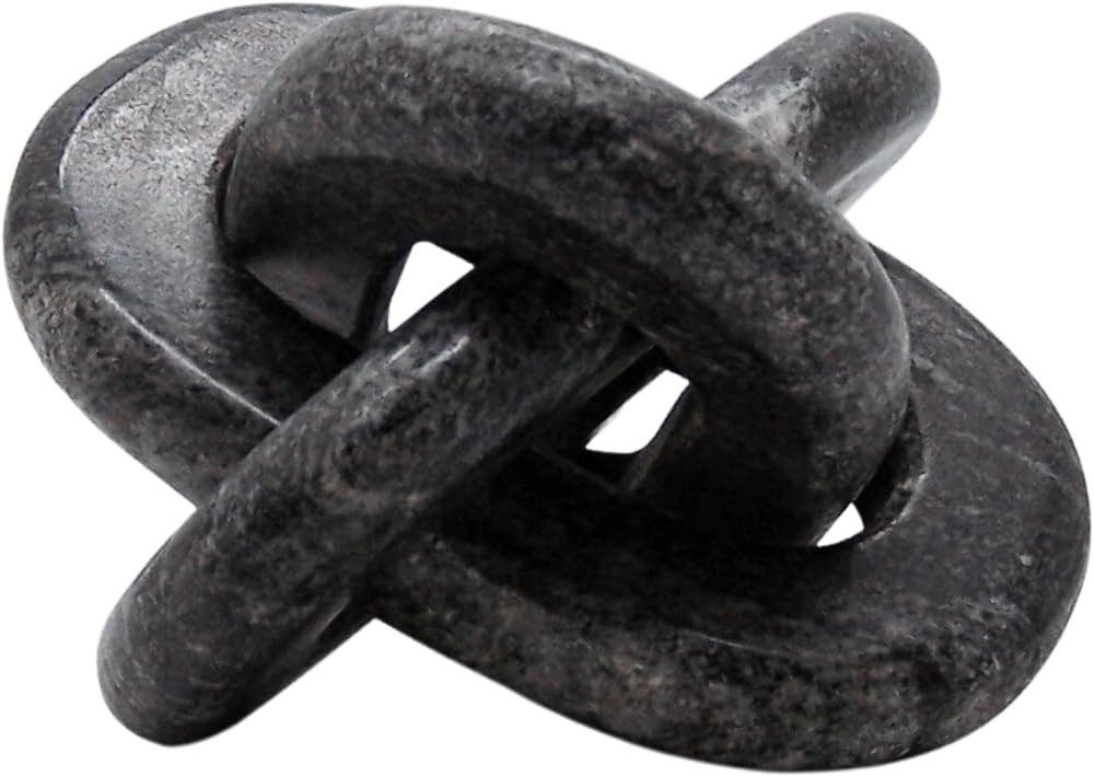 Decorative Linked Marble Black Rings, Freestanding Tabletop Accessory, Unique Home Decor, 5 Inche... | Amazon (US)