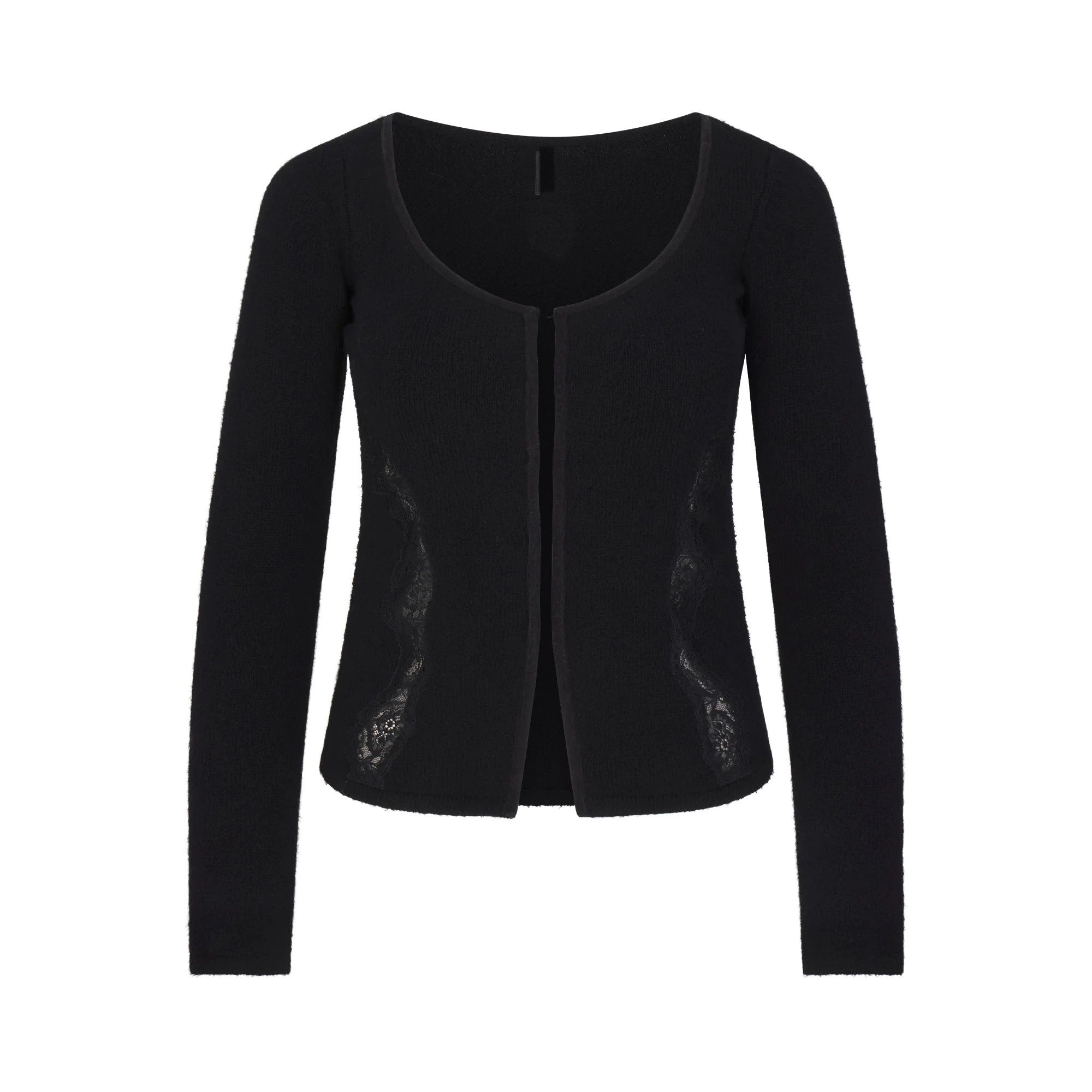 LACE KNIT LONG SLEEVE CARDIGAN | OBSIDIAN | SKIMS | SKIMS (US)