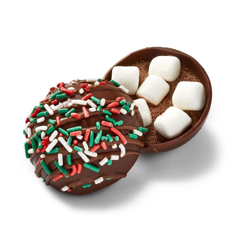 Belgian Hot Chocolate Bomb Milk Chocolate With Red & Green Sprinkles - Wondershop™ | Target