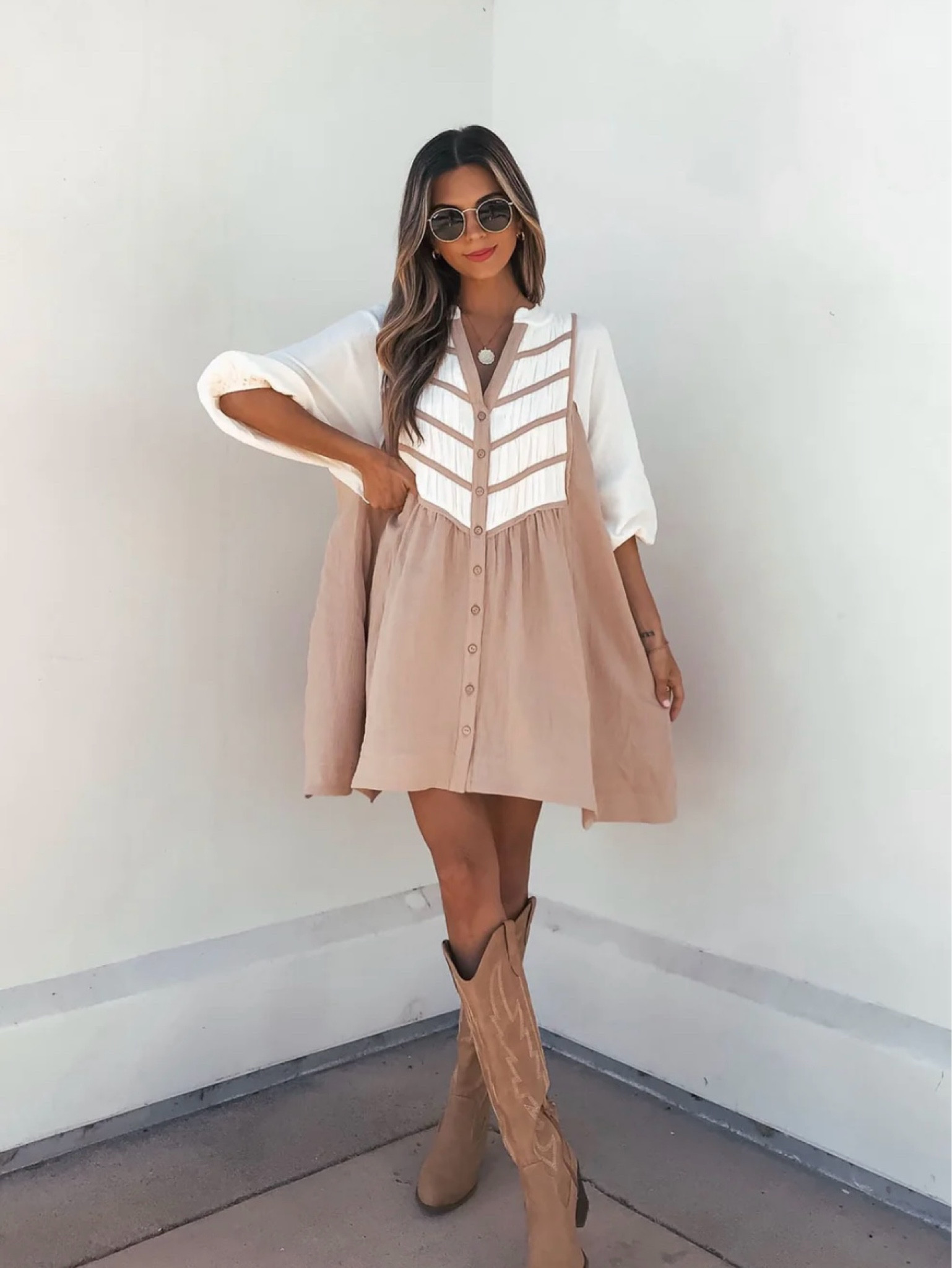 Cutest little neutral tunic dress