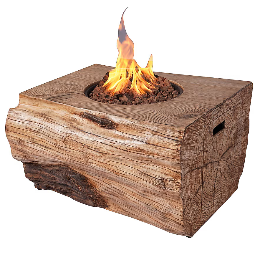 Direct Wicker 36.5-in W 50000 Maximum BTUs Iron Rectangle Liquid propane Fire pit table | Lowe's