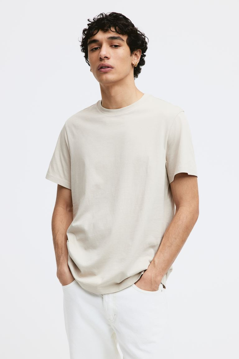 Regular Fit T-shirt - Light beige - Men | H&M US | H&M (US + CA)
