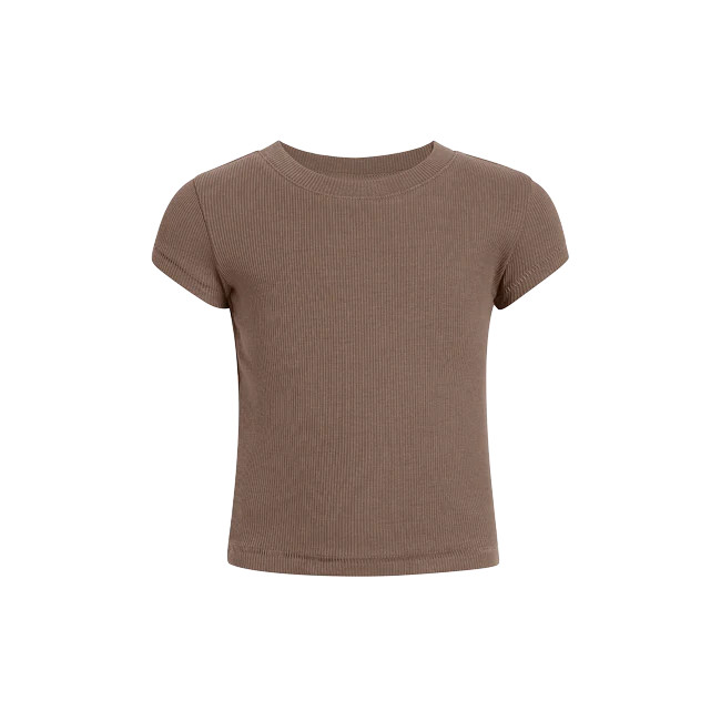 Ribbed Tee | Mocha | Tones US