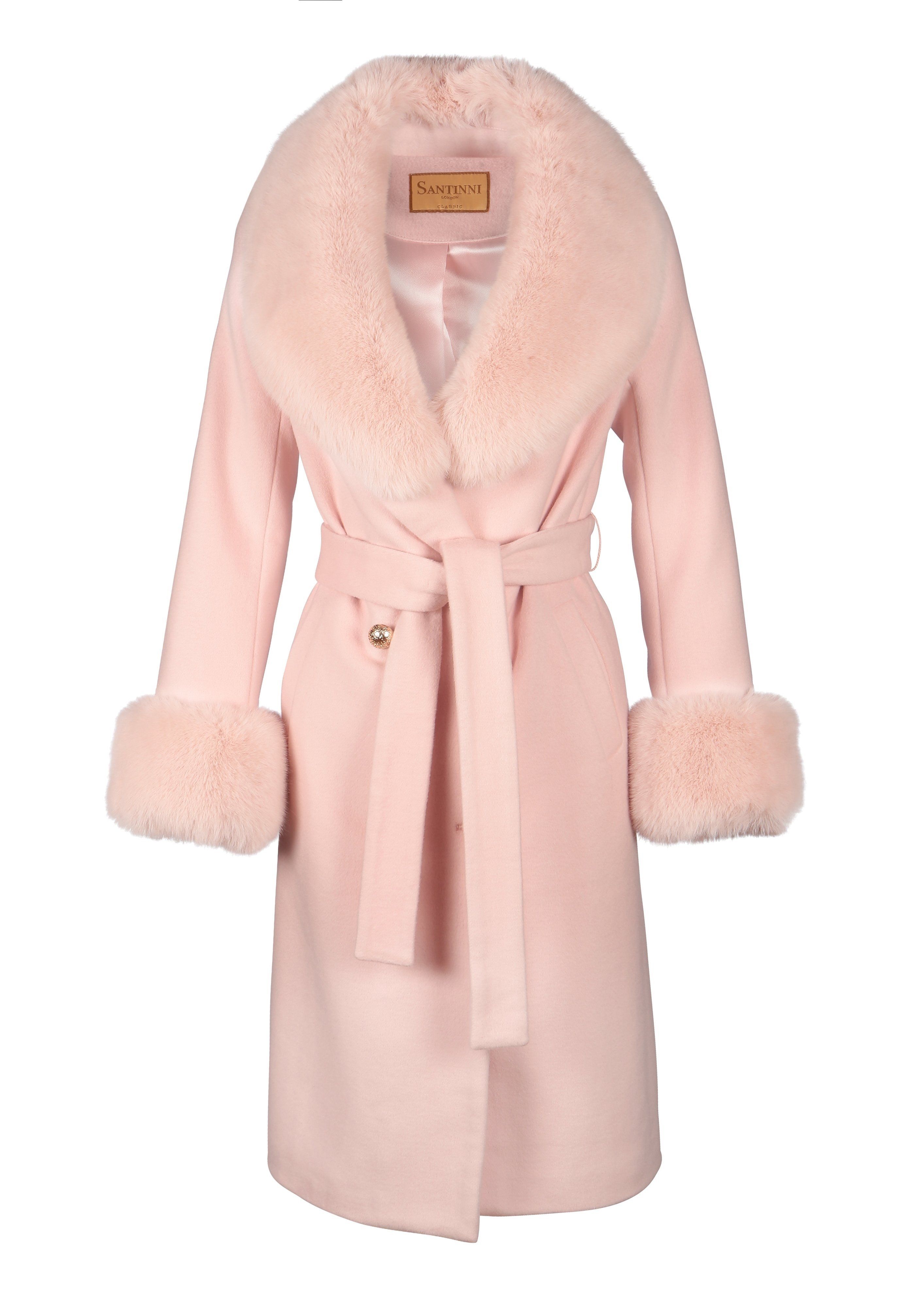 'An American In Paris' 100% Cashmere & Wool Coat In Rosa | Wolf & Badger (US)