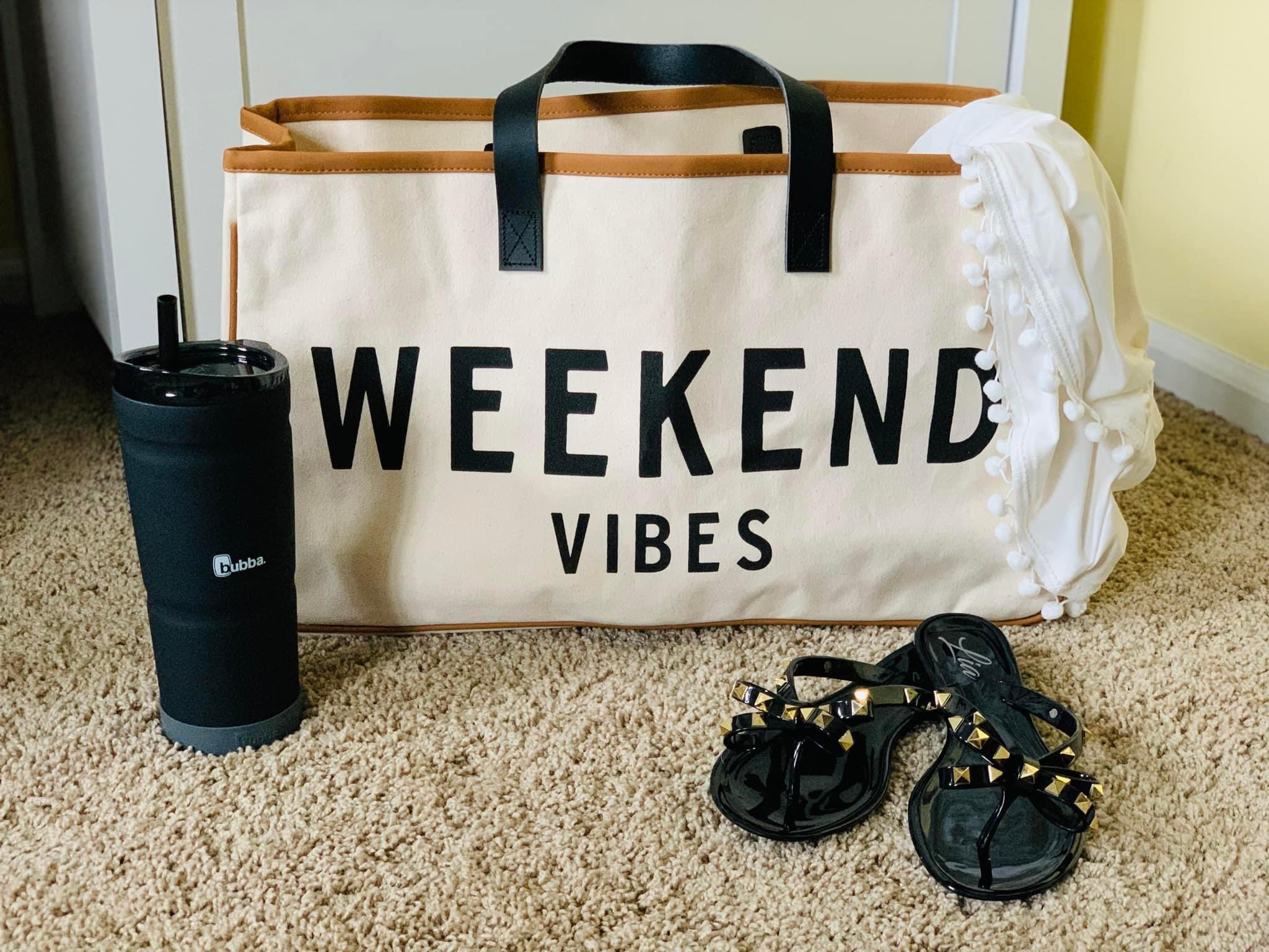 My weekend vibes canvas bag is finally on sale! Perfect for beach trips, or a day at the farmers market! #weekendvibes

#LTKitbag #LTKsalealert #LTKFind