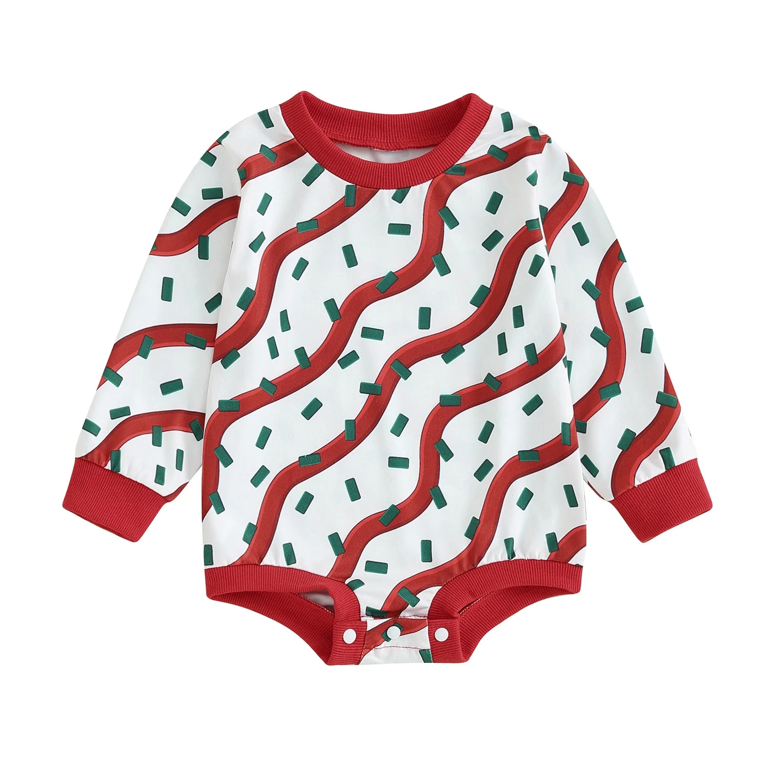 Baby Girl Christmas Outfit Cowboy Bubble Romper 3M 6M 12M 18M Sweatshirt Oversized Bodysuit Onesi... | Walmart (US)