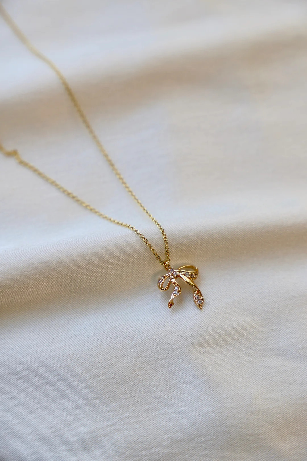CZ BOW NECKLACE | Katie Waltman Jewelry