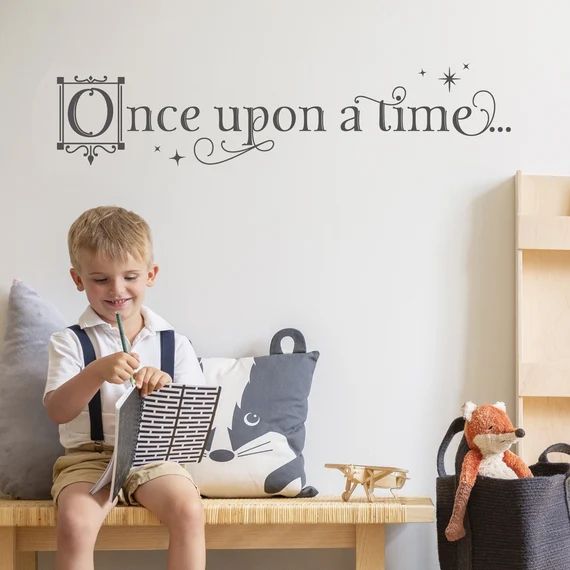 Once Upon a Time Decal - Kids Room Wall Sticker - Imagination Quote - Pretend Dress Up Area - Boo... | Etsy (US)