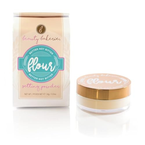 Beauty Bakerie Flour Setting Powder for Foundation, Loose Face Powder Makeup, Perfect for Oily Skin, Long-Lasting Matte Finish, Ideal for Baking and Blurring, 0.5oz, Cassava (Yellow) | Amazon (US)