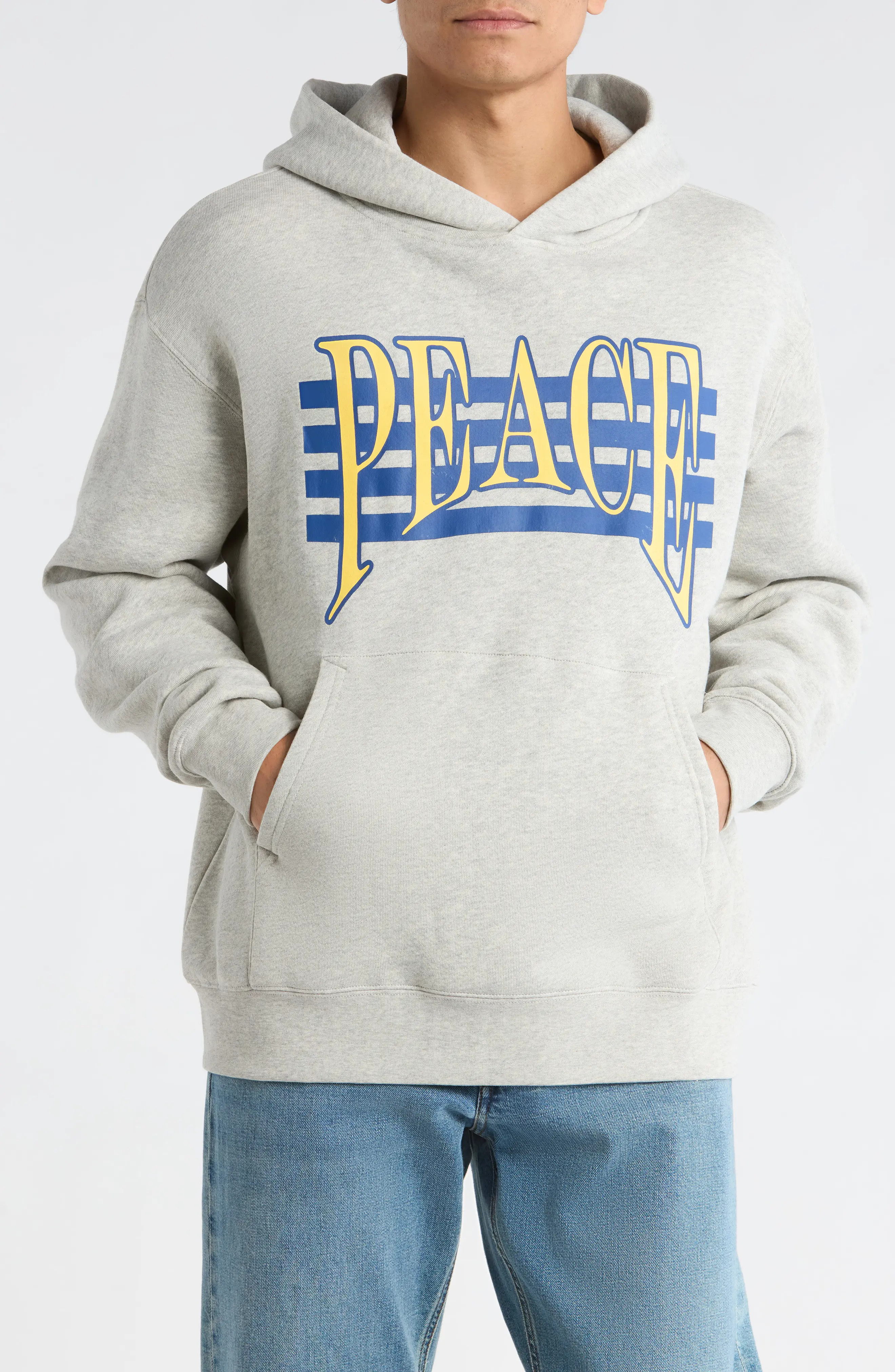 Museum of Peace & Quiet Seventies Logo Cotton Graphic Hoodie (Men) | Nordstrom | Nordstrom