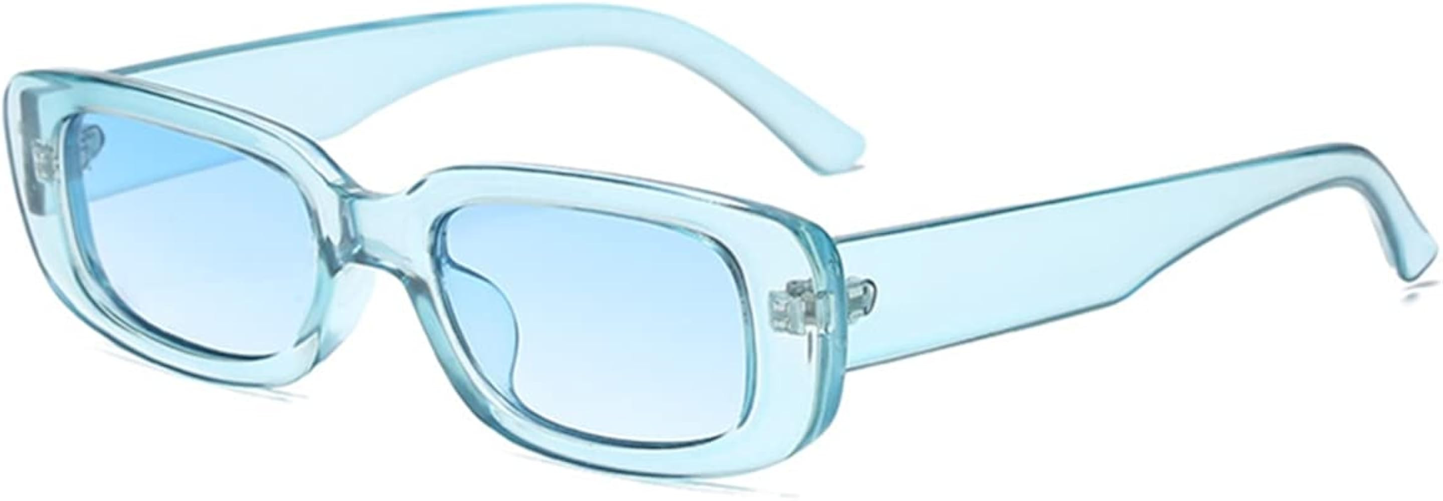 iKANOO Retro Rectangle Sunglasses for Women Men Small Square Frame Trendy Y2K 90’s Black Sungla... | Amazon (US)